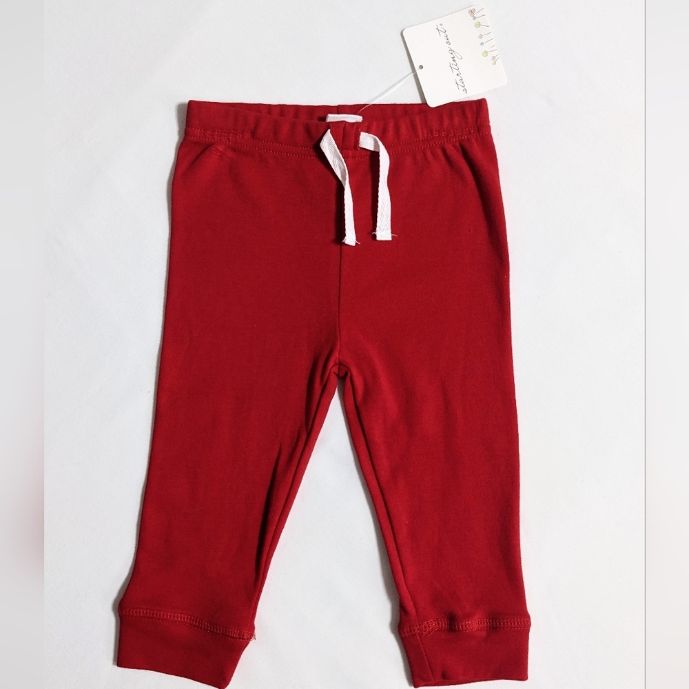 Starting Out Red Pants with drawstring Size:12M/18M/24M